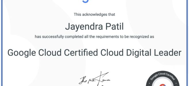 Google Cloud Certified - Cloud Digital Leader Certificate