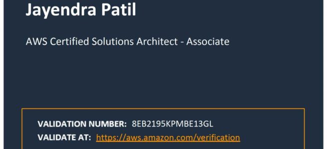 AWS Solutions Architect - Associate Certificate