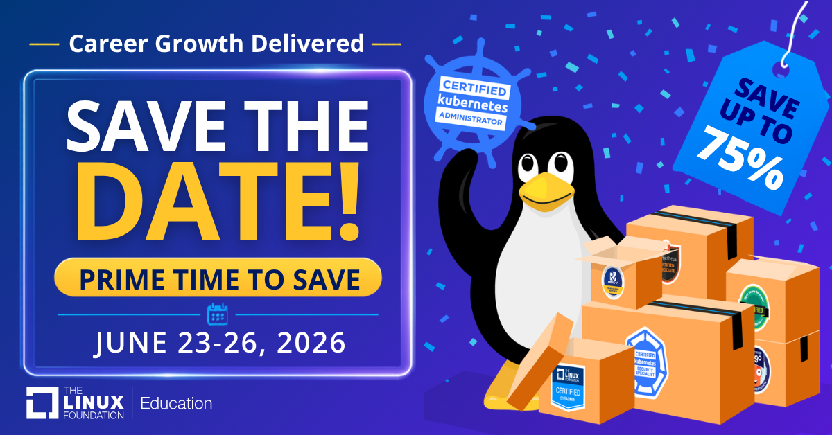 Linux Foundation Prime Days - Save up to 75% OFF